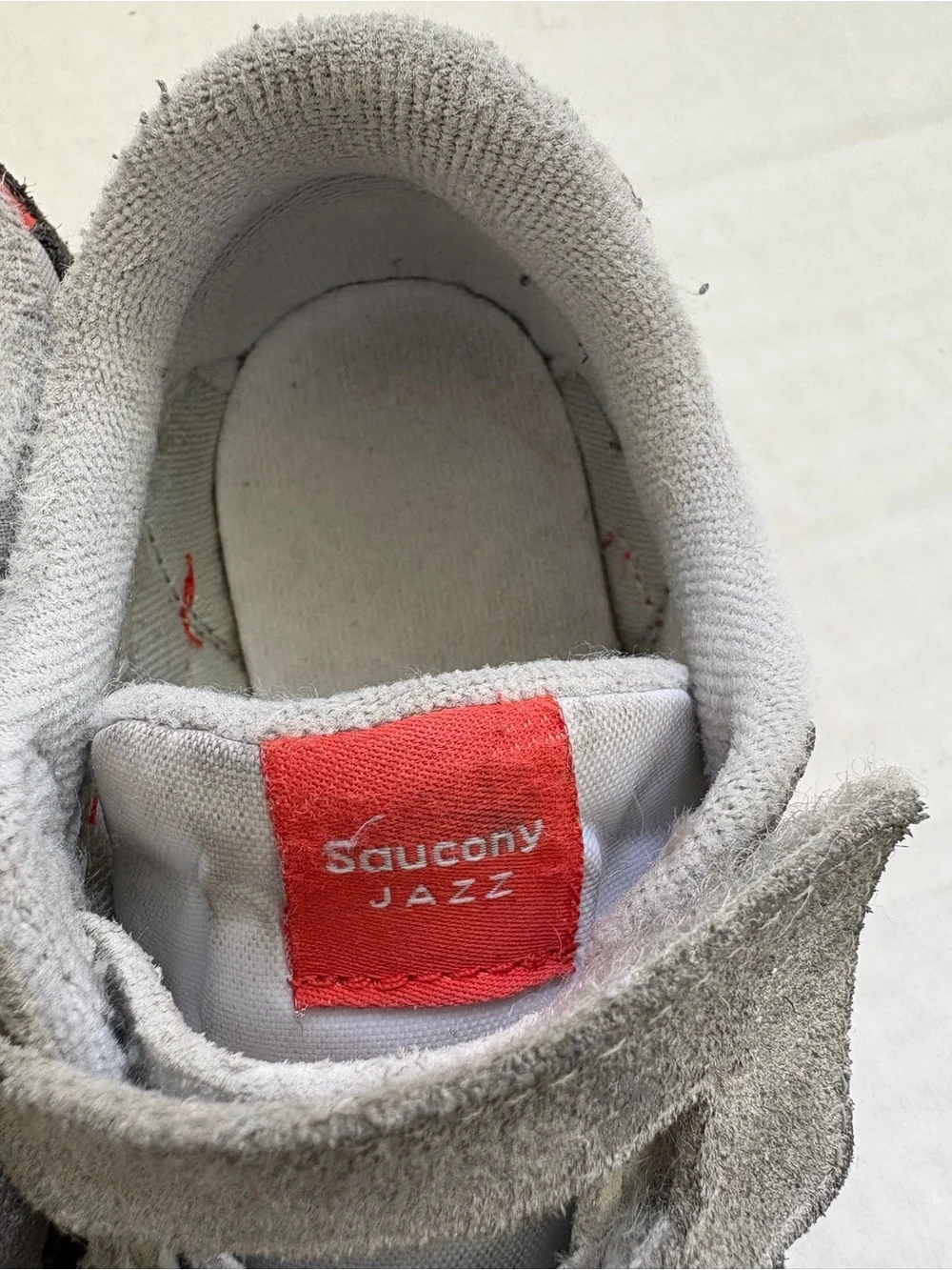 Saucony Originals Jazz Hook & Loop Sneakers Toddler Boy Sz 8.5M White Grey Red